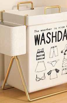 Foldable dirty clothes storage basket