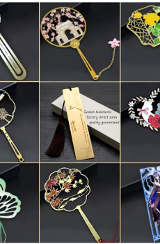 Custom metal hollow bookmark