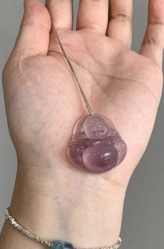 Imperial Purple Agate Buddha Pendant