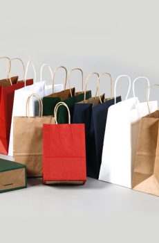 Colorful Kraft Paper Shopping Bags