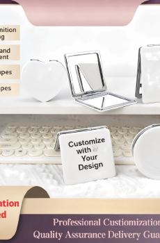 Double-sided portable folding mirror