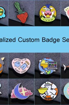 Personalized Custom Badges with Diverse Creative Designs