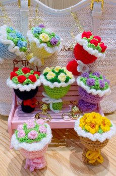 Mini bouquet keychain/bag charm