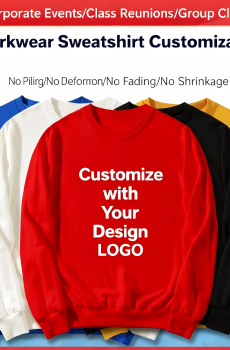 Unisex loose-fitting crew neck cotton-blend sweatshirt