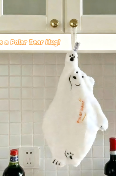 Polar Bear Hand Towel Hanging Washcloth