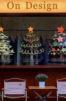 New Cultural Fusion Santa Claus Tree Electrostatic Sticker