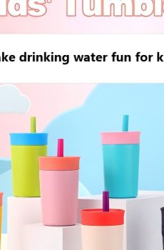 Kids Tumbler with Straw, BPA-Free Reusable Water Cup