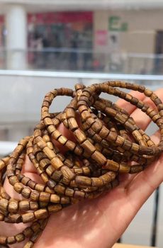 Chen Xiang Agarwood barrel bead couple bracelet