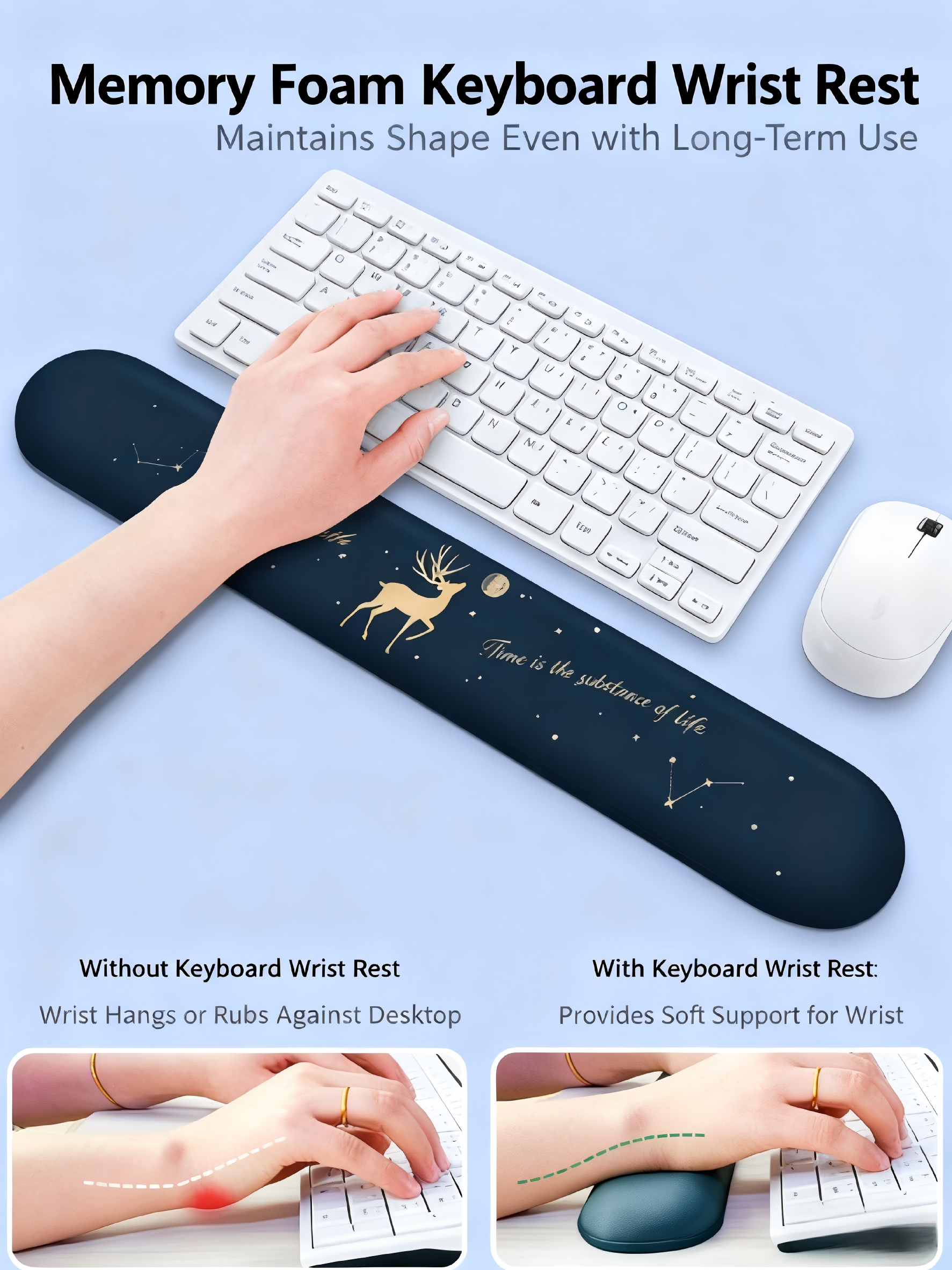 Soft silicone keyboard palm rest