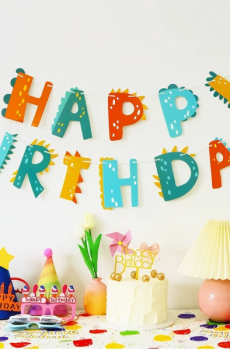 Colorful Happy Birthday Banner Decor -Fun Party Garland