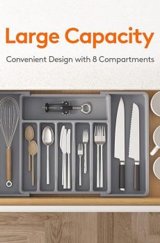 Large - Capacity Kitchen Drawer Organizer, Utensil Storage B
