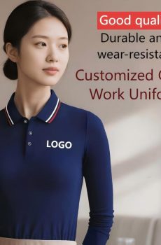 Spring and Autumn Polo Shirt Long-Sleeved Work Clothes