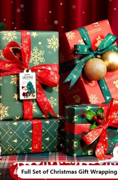 Christmas Gift Wrapping Paper Set: Festive & Thoughtful