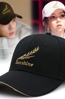 Solid color pure cotton baseball cap with custom logo