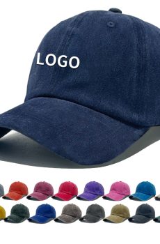 Vintage Washed Embroidered Baseball Cap (Customizable)