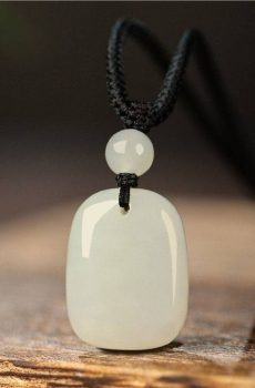 Natural Hetian Jade Plain Peace Pendant