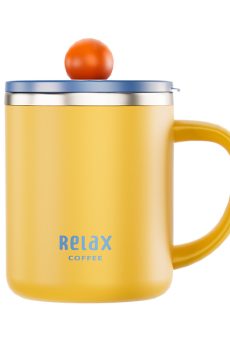 Cute 304 Stainless Steel Mug with Lid and Scale