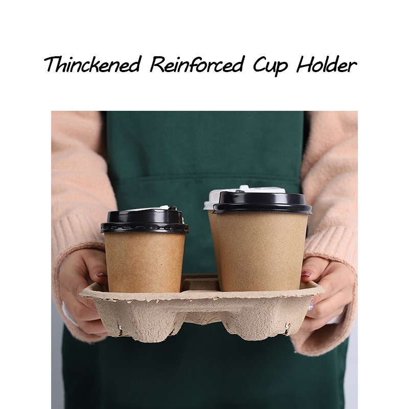 Biodegradable Pulp Disposable Bubble Tea Cup Holder