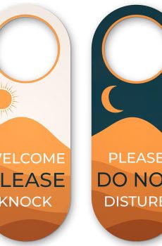 Vibrant Dual-Sided Hotel Door Hanger, Kraft Paper Sign