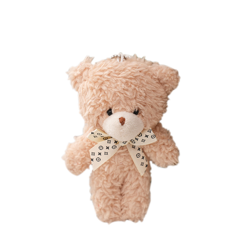 Cute Cartoon Mini Bowtie Teddy Bear Short Plush Doll Toy