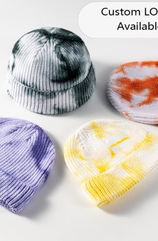 Cotton Tie Dye Knit Hat - Breathable Warm Windproof Beanie
