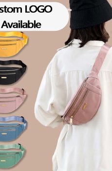 Nylon Fanny Pack Large Capacity Portable Crossbody Bag