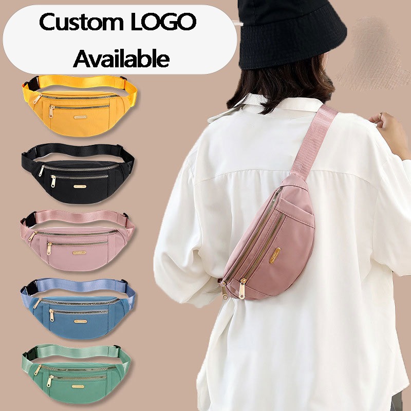 Nylon Fanny Pack Large Capacity Portable Crossbody Bag