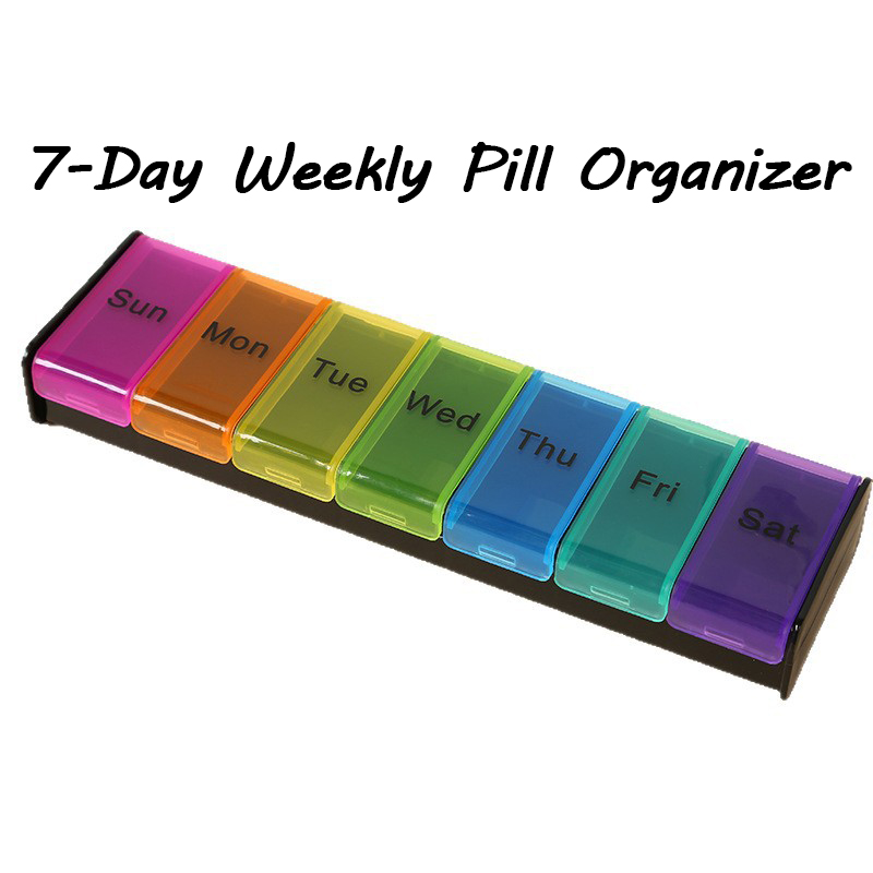 Weekly Pill Organizer Large Capacity and Portable Box