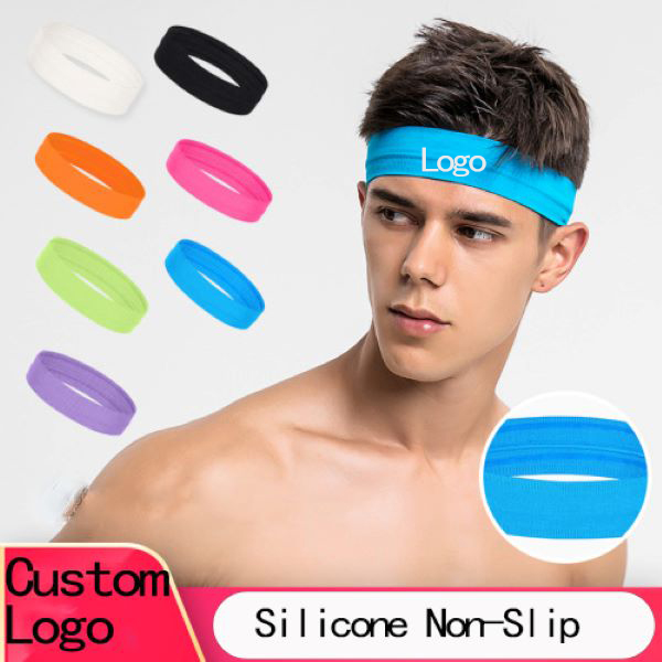 Silicone Non-Slip Headband for Sports - Sweat Absorbent