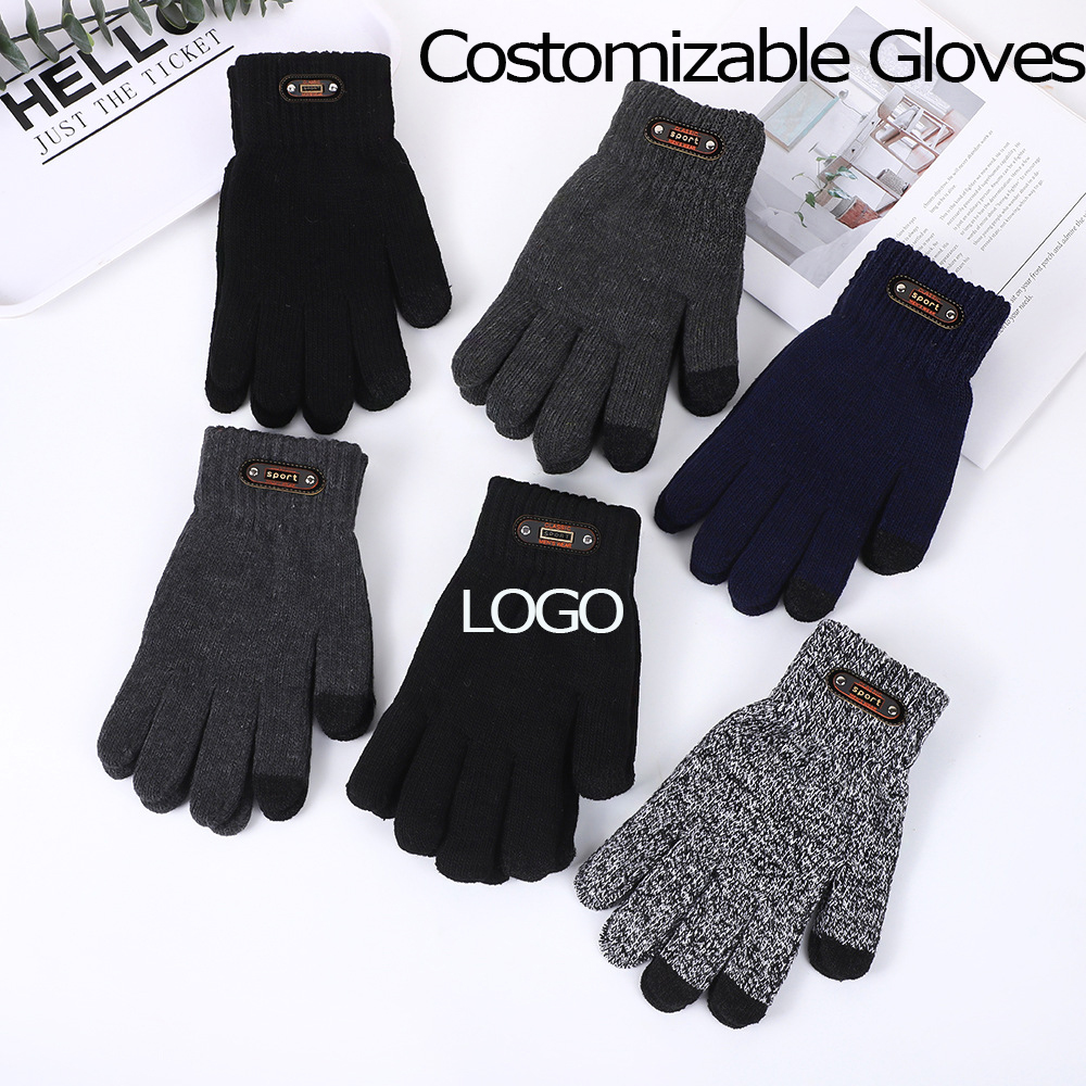 Customizable Touch Screen Knit Gloves for Men & Women