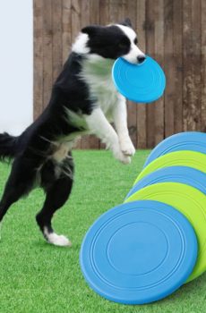 Durable Dog Frisbees - Pet Fetch Toy with Bright Colours