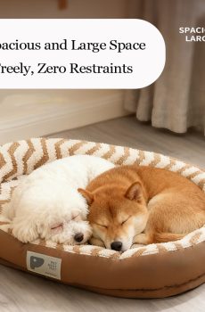 Spacious Large Pet Bed for Dogs & Catss - Plush Cuddler Bed