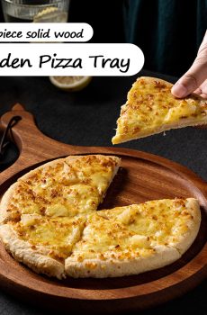 Natural Wood Pizza Peel, Premium Wooden Pizzas Tray