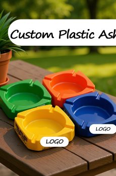 Custom Plastic Ashtray, Logo Printed Ashtray for KTV Bar