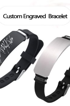 Custom Engraved Stainless Steel Basketball Bracelet