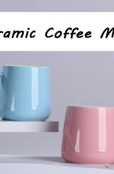 Ceramic Coffee Mug with Lid and Spoon - Heat Resistant Cup