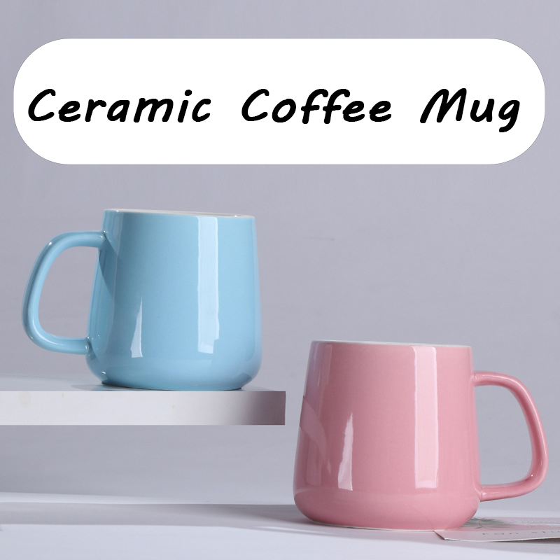 Ceramic Coffee Mug with Lid and Spoon - Heat Resistant Cup