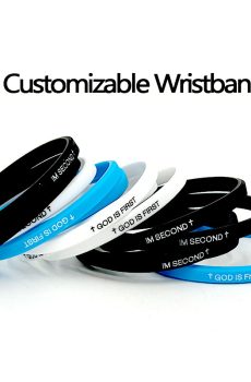 Customizable Letter 5mm Silicone Wristband