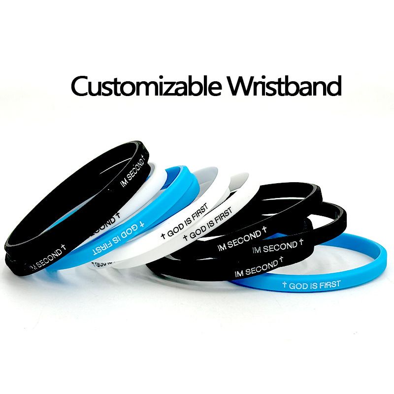 Customizable Letter 5mm Silicone Wristband