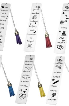 Custom Engraved Stainless Steel Bookmarks with Tassel