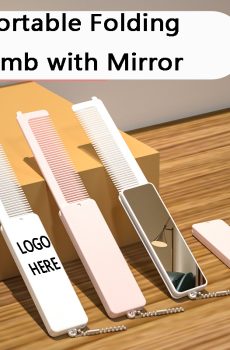 Portable Mini Mirror with Comb, Unisex Compact Travel Mirror Comb Set