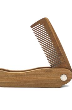 Portable Wooden Hair & Beard Comb for Men & Women