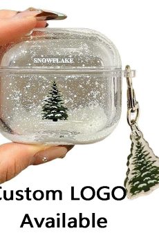 Clear Snowflake Quicksand AirPods Case