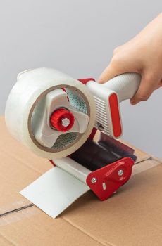 Wide Red Tape Dispenser Packing Sealer