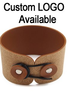 Stackable Natural Cork Leather Cup Sleeve
