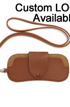 PU Leather Eyeglasses Case, Hanging Neck Sunglasses Storage